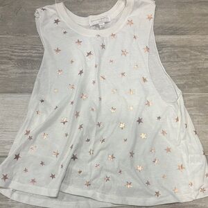 Spiritual Gangster White Tank with Gold Accents